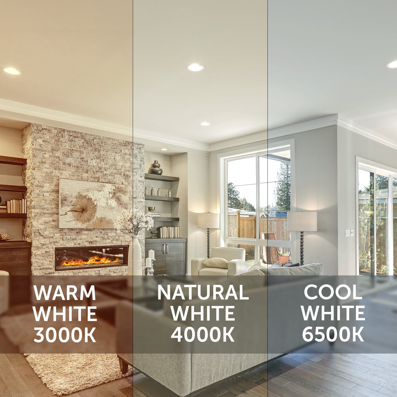 Arlec tri-colour dimmable LED downlight, energy-efficient recessed light with plug and lead