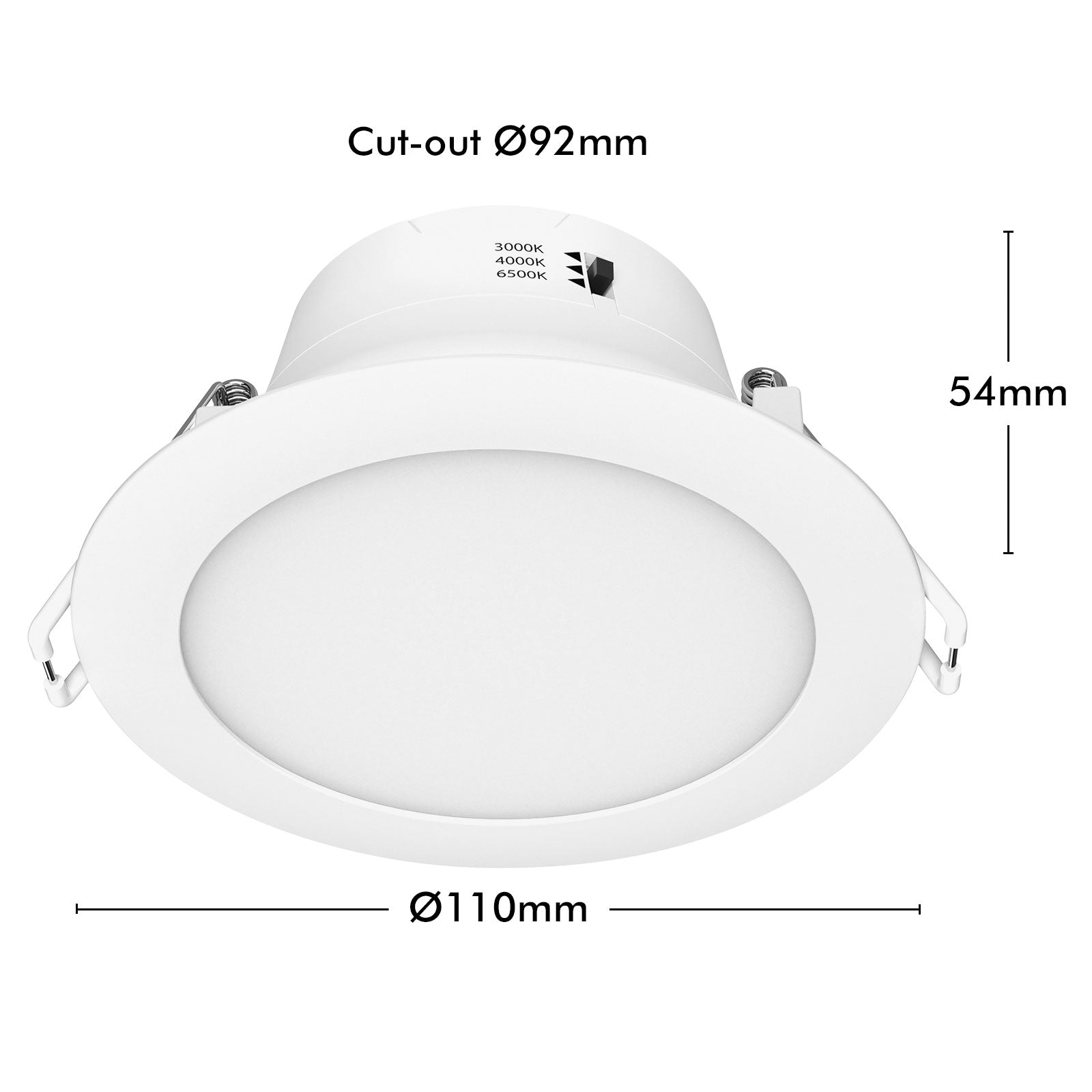 Arlec White 820lm LED Downlight with Flushed Lens