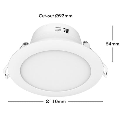 Arlec White 820lm LED Downlight with Flushed Lens