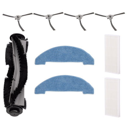 Robotic vacuum replacement kit for SH122HA with brushes, HEPA filters, and mopping pads