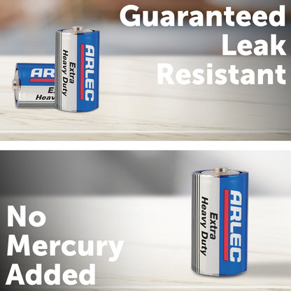 Arlec C size heavy duty batteries – 2 pack for torches and devices
