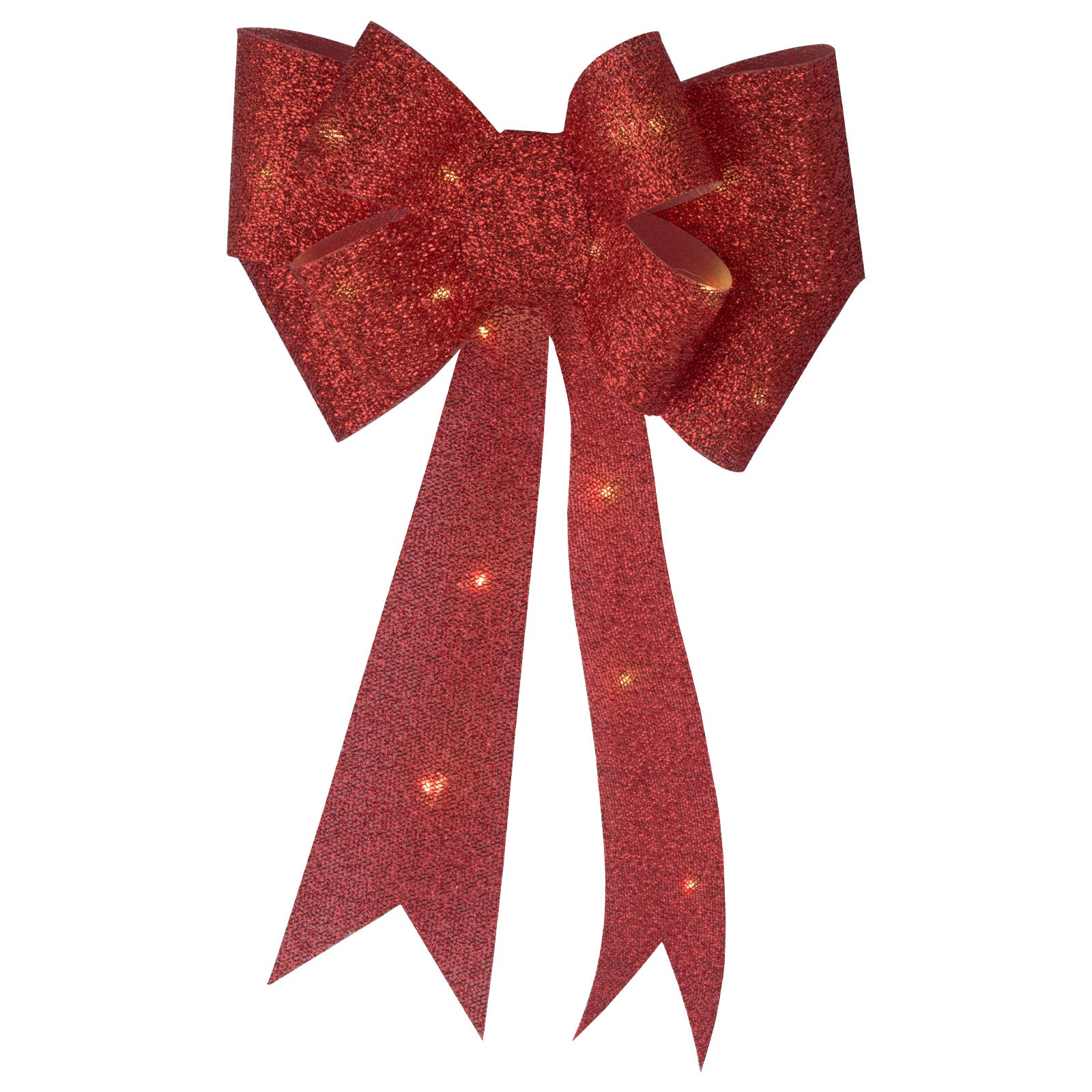 Arlec LED glitter bow, battery operated indoor decorative ribbon light, warm white bow lighting