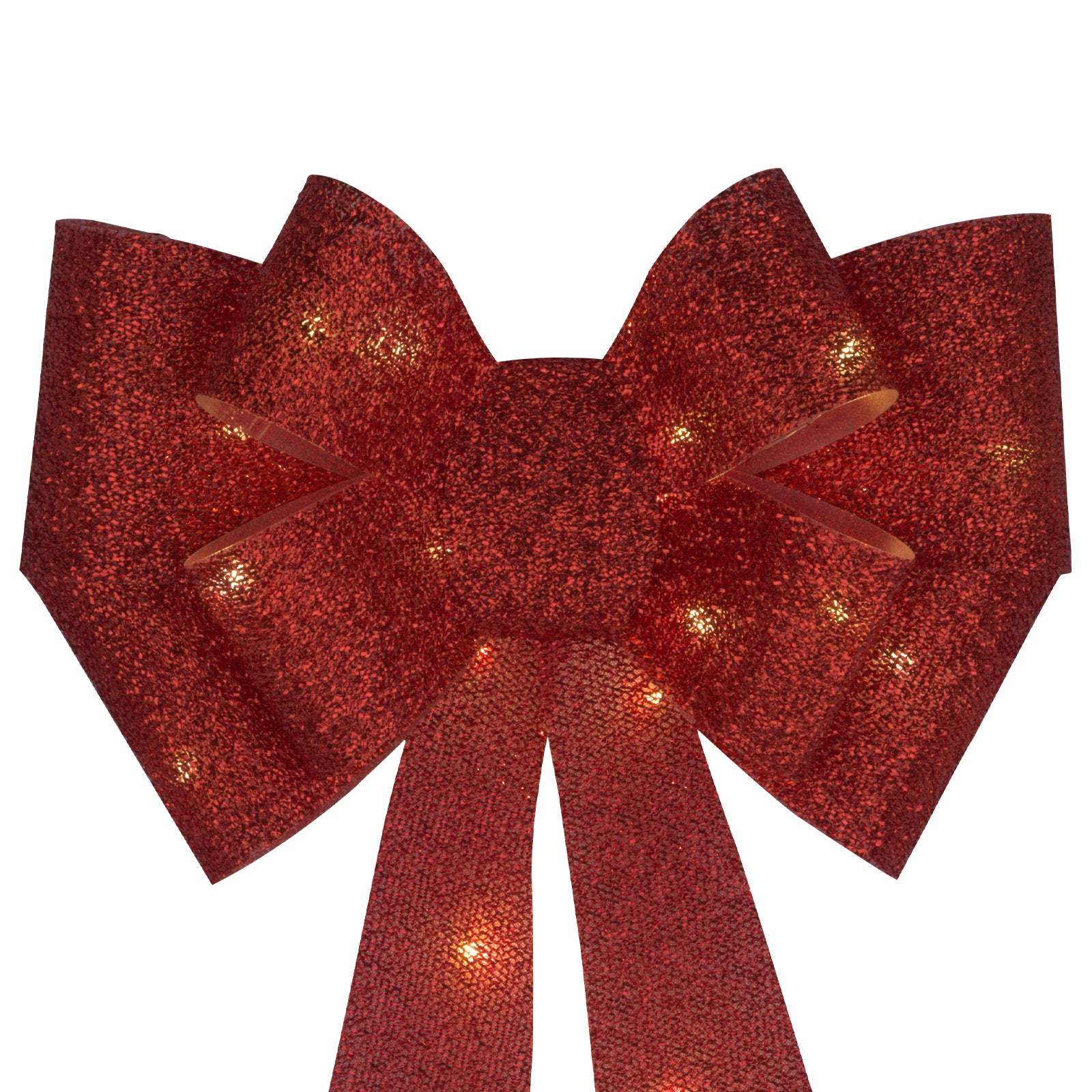 Arlec LED glitter bow, battery operated indoor decorative ribbon light, warm white bow lighting