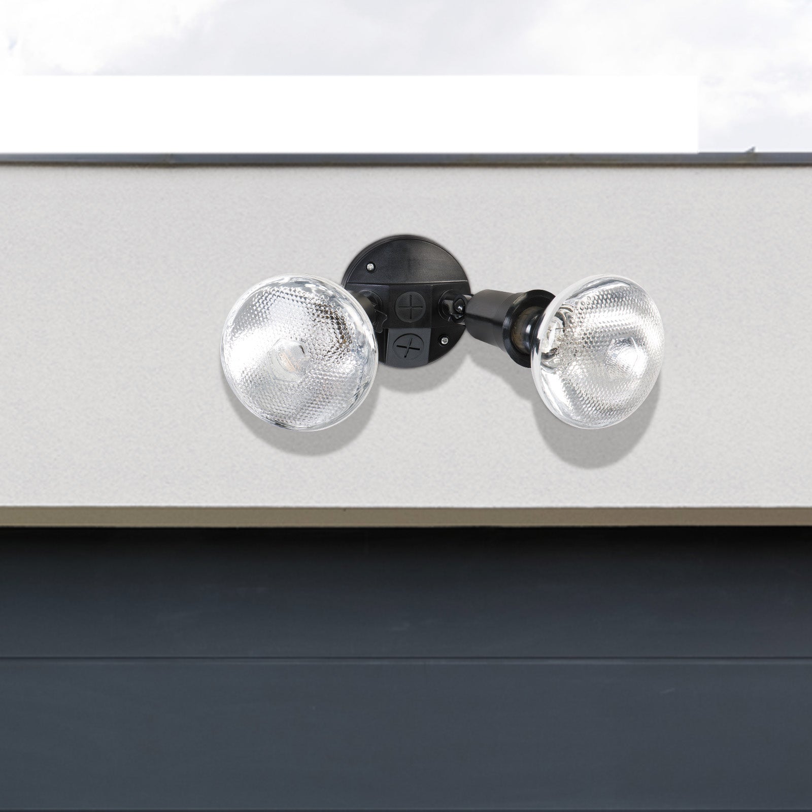 Arlec Black 150W Compact Twin Security Flood Light