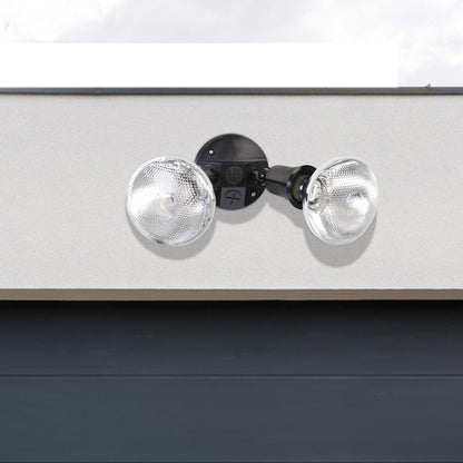Arlec Black 150W Compact Twin Security Flood Light
