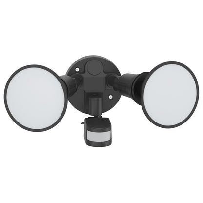 Arlec twin head hardwired LED floodlight – 1900 lumens motion sensor security light for outdoor installation