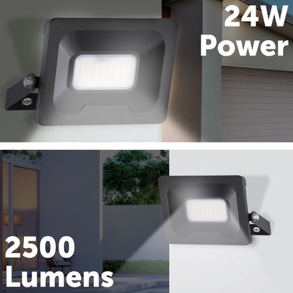 24W smart LED security floodlight with CCT control, Grid Connect app, Alexa and Google voice control
