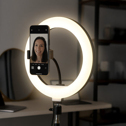 Arlec 26cm CCT ring light, professional lighting for makeup or streaming