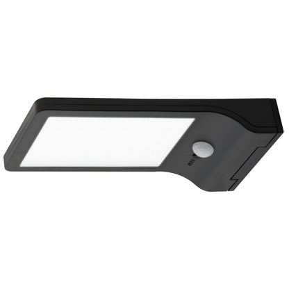 Arlec Black Ritter Sensor Solar Wall Light - solar powered light, motion sensor light, exterior wall light