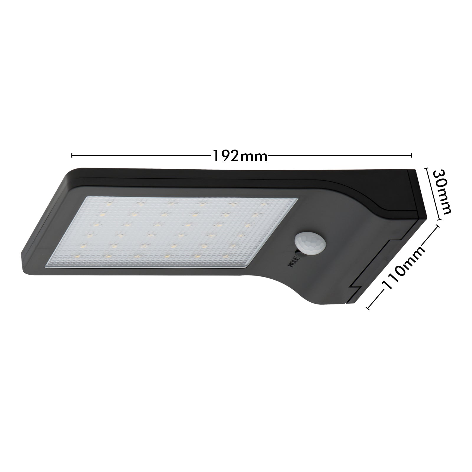 Arlec Black Ritter Sensor Solar Wall Light - solar powered light, motion sensor light, exterior wall light