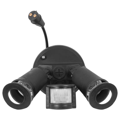 DIY twin security floodlight – outdoor light fixture for home safety (globes not included)