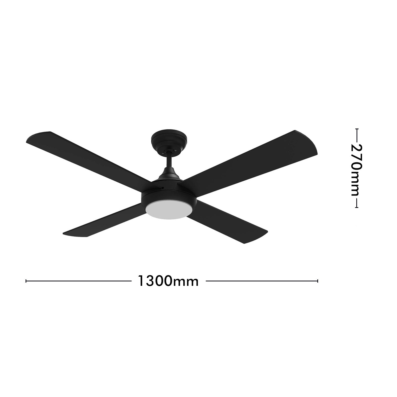 arlec 130cm black ceiling fan with led – dc motor ceiling fan; tri-colour led lighting fan; remote smart ceiling fan