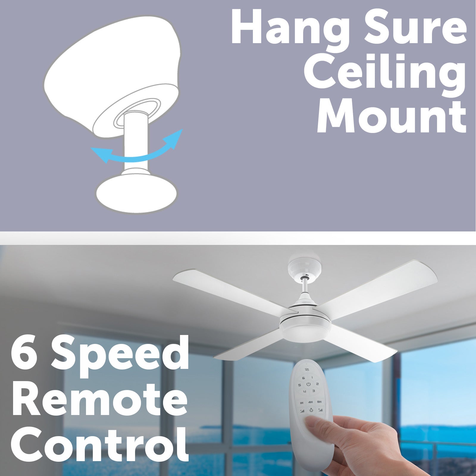 arlec 130cm ceiling fan with cct light – tri-colour led ceiling fan; remote controlled white ceiling fan; stylish and quiet fan