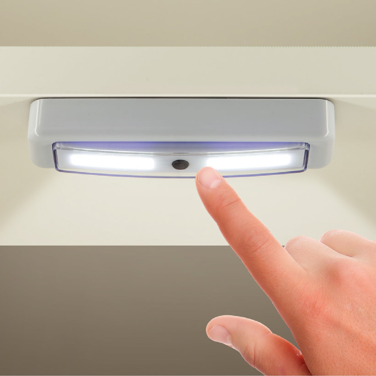 Arlec battery operated push light, COB LED strip for cupboards and kitchens, easy install light bar