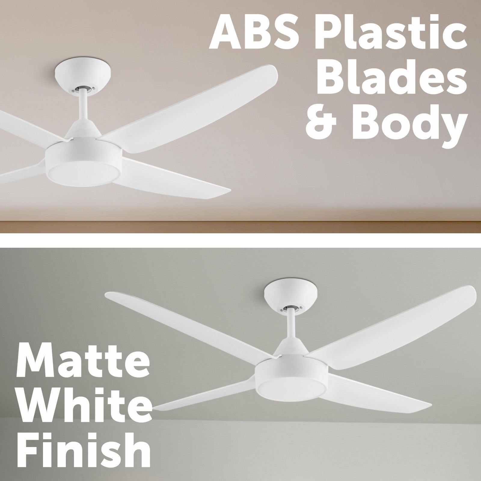 arlec 120cm chicago ceiling fan – 4 blade ac ceiling fan; efficient air movement; summer/winter reversible fan