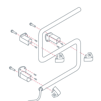 Arlec chrome towel rail bracket kit for secure and easy installation