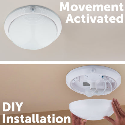 Arlec DIY Oyster Sensor Light - motion sensor light, easy DIY installation