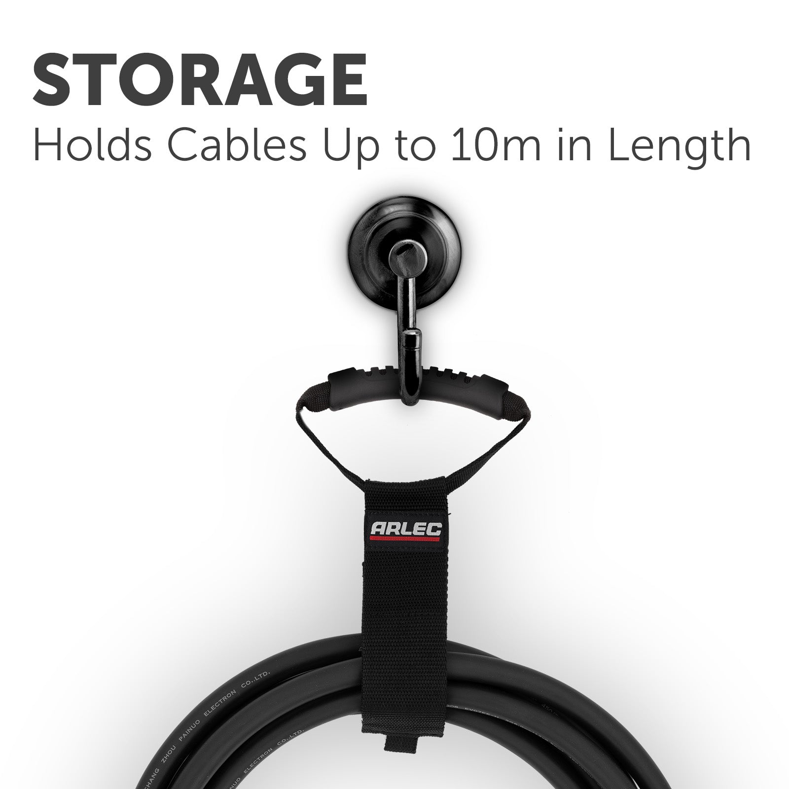 Arlec EV Charger Cable Strap for cable organization, adjustable hook-and-loop strap for electric vehicles