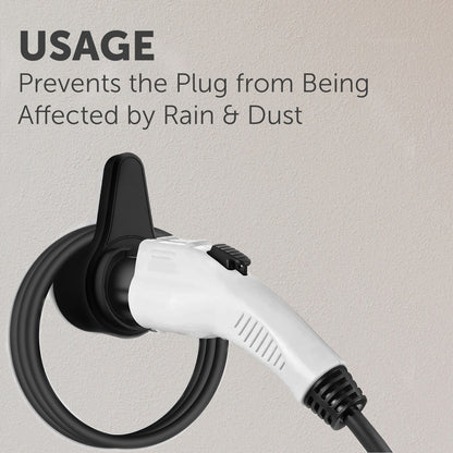 Heavy-duty Type 2 Connector Cable Holder with lock, secure storage solution for Arlec EV charging cables