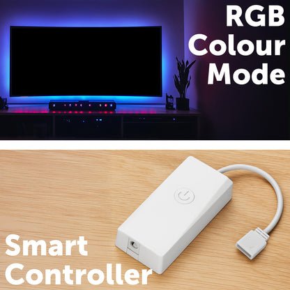 Arlec 10m RGB smart LED strip light with Grid Connect app, vibrant color control
