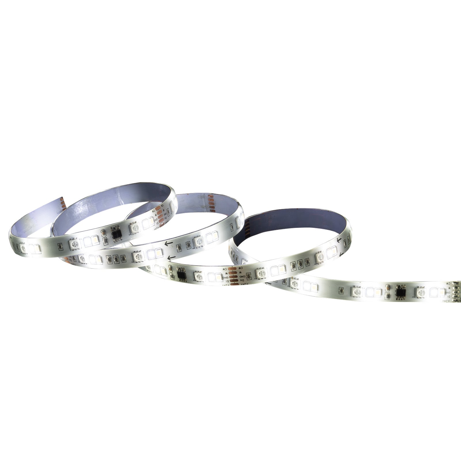 2m RGB LED strip light with sound sync, Wi-Fi control, customizable segments, and ambient effects