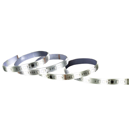 2m RGB LED strip light with sound sync, Wi-Fi control, customizable segments, and ambient effects