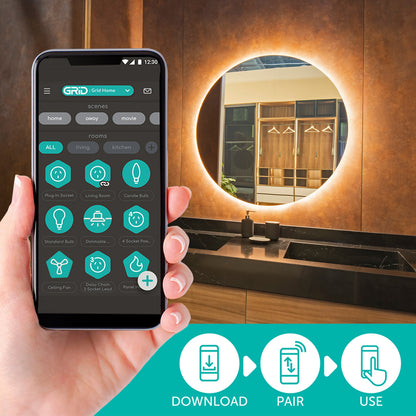 2m RGB LED strip light with sound sync, Wi-Fi control, customizable segments, and ambient effects