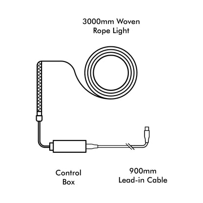 3m smart RGB woven rope light by Arlec, Grid Connect lighting solution