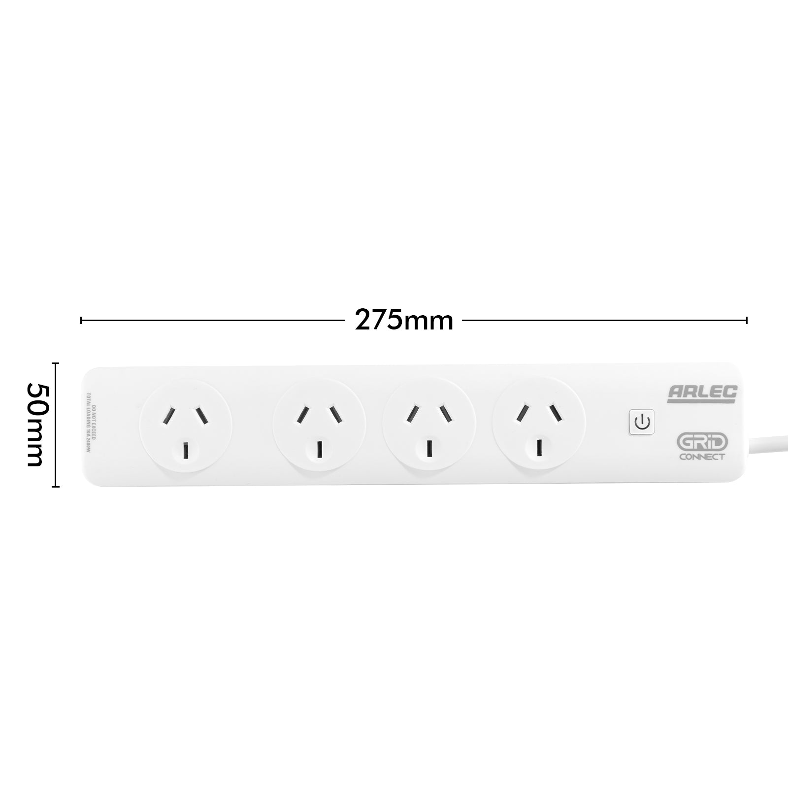 Smart 4 outlet powerboard with Wi-Fi control, Google Assistant, Alexa support, and safety features