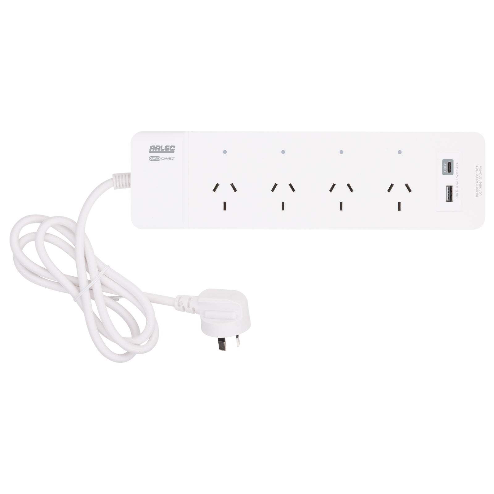 Arlec Smart 4 Outlet Powerboard with USB A & C Charger and Grid Connect App