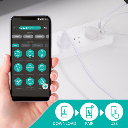 Arlec Smart 4 Outlet Powerboard with USB A & C Charger and Grid Connect App