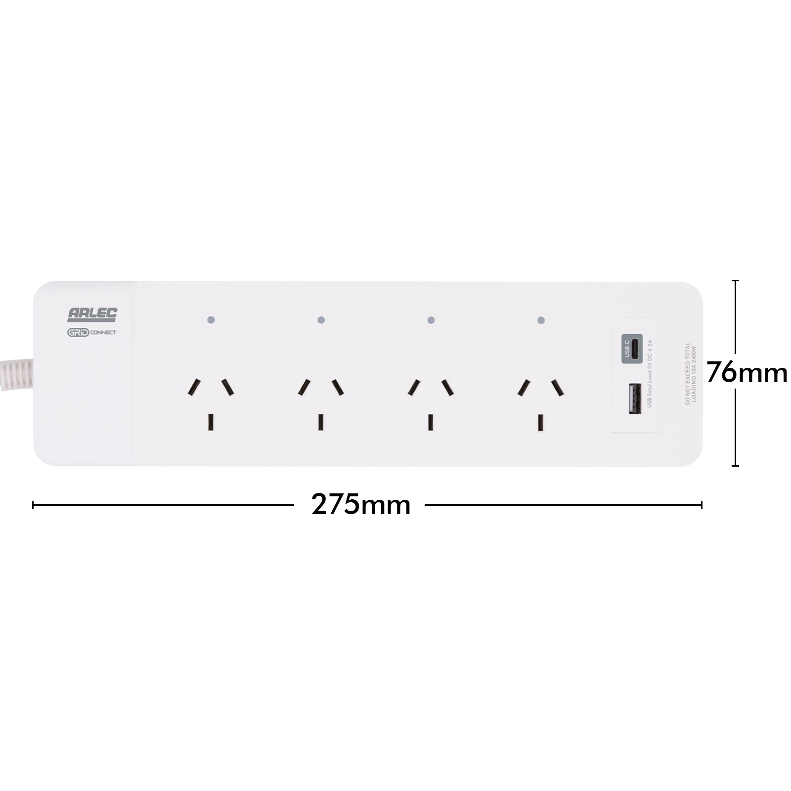 Arlec Smart 4 Outlet Powerboard with USB A & C Charger and Grid Connect App