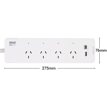 Arlec Smart 4 Outlet Powerboard with USB A & C Charger and Grid Connect App
