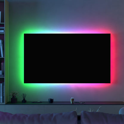 5m RGB and white LED strip light with remote and app control, fully adjustable brightness and color modes