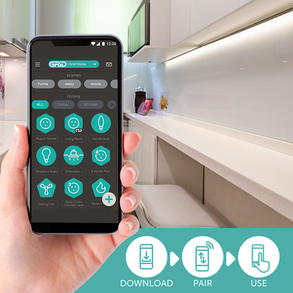 Arlec Grid Connect 87cm smart linkable LED bar light – app-controlled CCT light with Alexa and Google Home