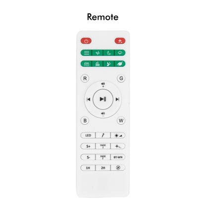 Smart aurora projector light with dynamic RGB lighting, white noise sounds, and mobile app control