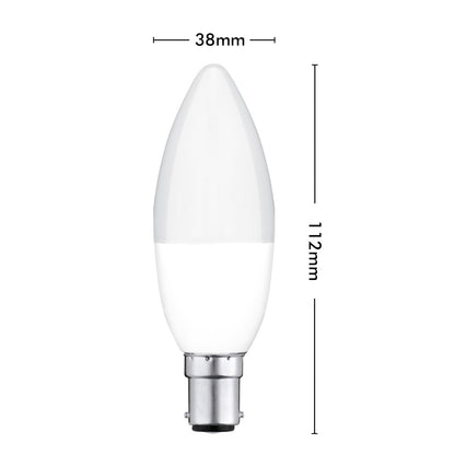 B15 RGB smart candle globe with CCT, app control, compatible with Alexa, Google Assistant, and Grid Connect