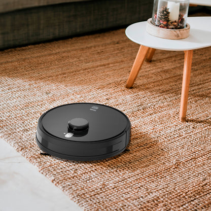 Smart robotic vacuum with laser navigation, app and voice control, 2500Pa suction, mopping function, and virtual wall support