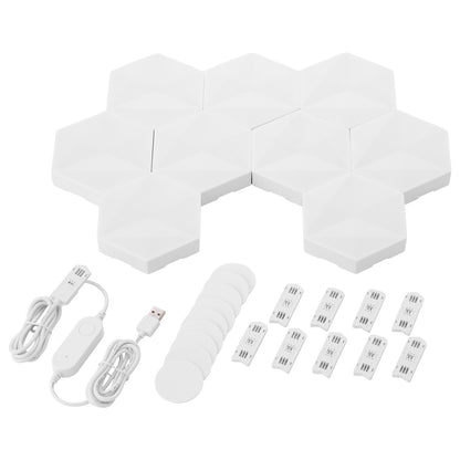 9-pack smart modular hexagon lights with sound sync and RGB, Arlec Grid Connect
