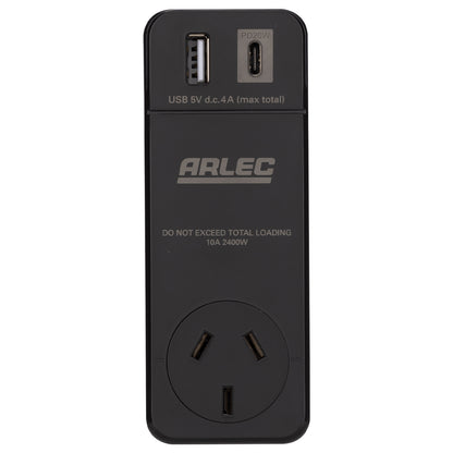 Smart rotating plug with USB A & C PD20W – Arlec Grid Connect compatible
