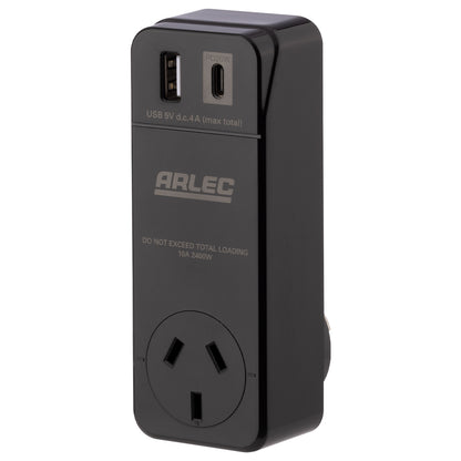 Smart rotating plug with USB A & C PD20W – Arlec Grid Connect compatible