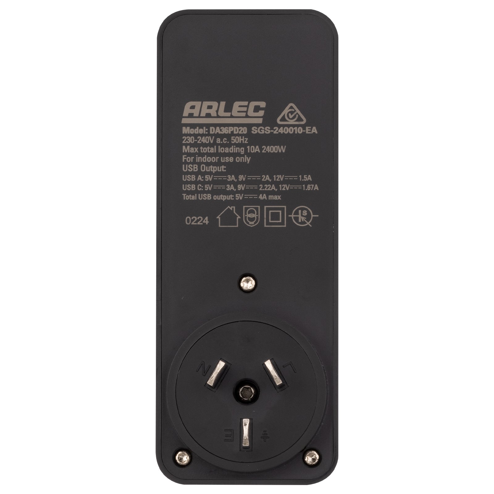 Smart rotating plug with USB A & C PD20W – Arlec Grid Connect compatible