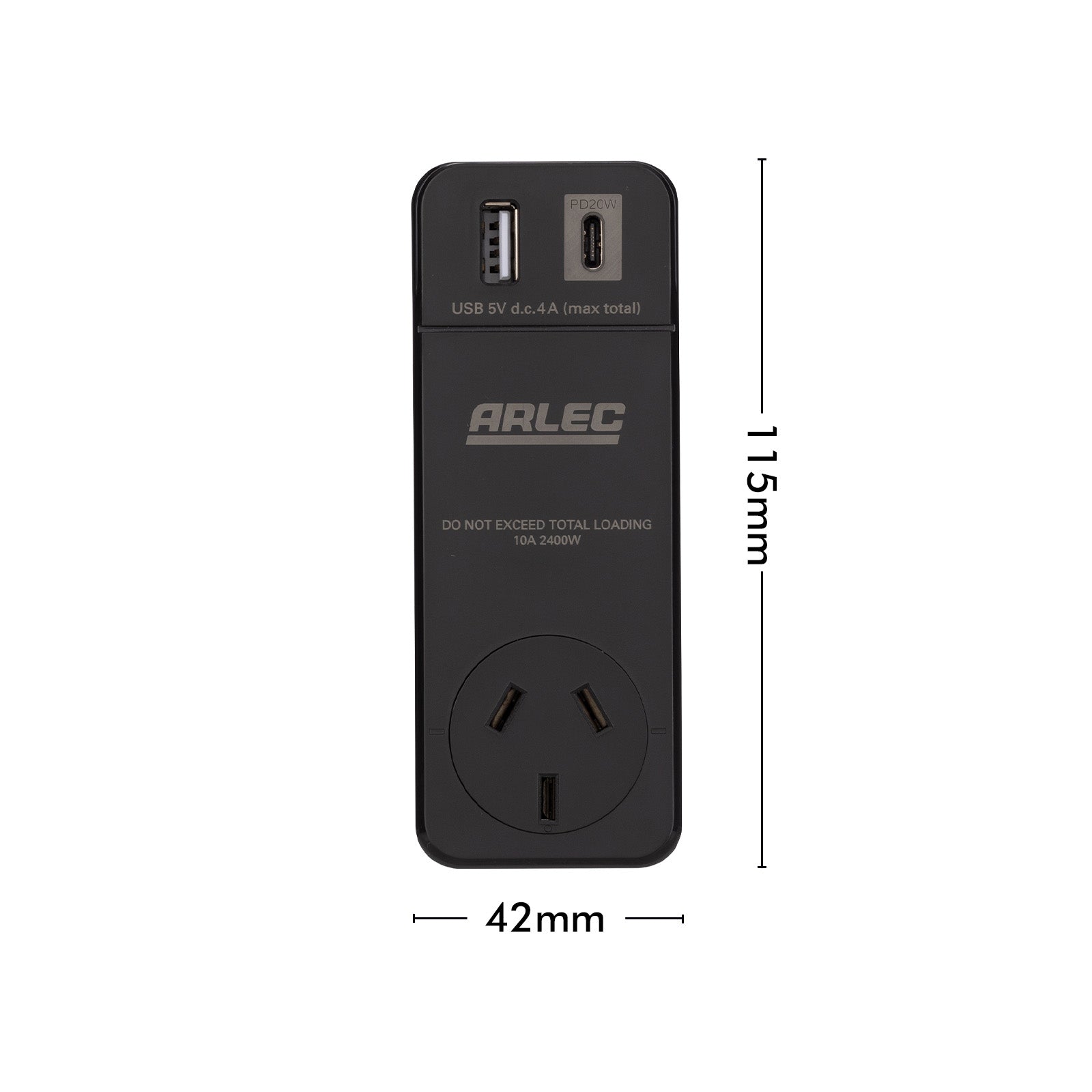 Smart rotating plug with USB A & C PD20W – Arlec Grid Connect compatible