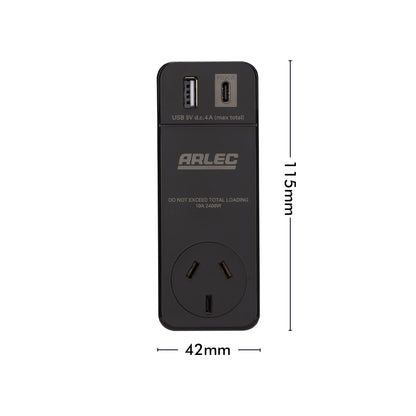 Smart rotating plug with USB A & C PD20W – Arlec Grid Connect compatible