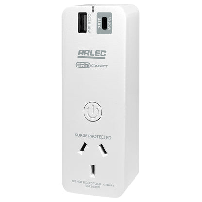Arlec Grid Connect Smart Plug Socket with USB PD20W and Energy Meter