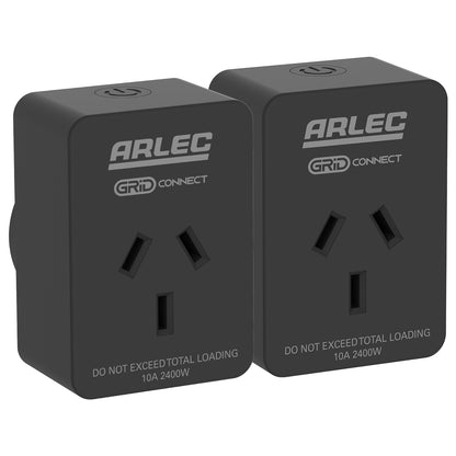 Arlec Smart Plug Socket with Energy Meter 2 Pack for remote control