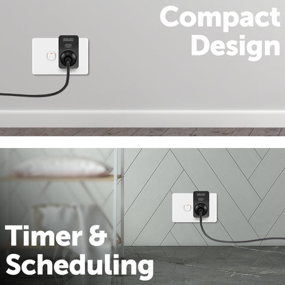 Arlec Smart Plug Socket with Energy Meter 2 Pack for remote control
