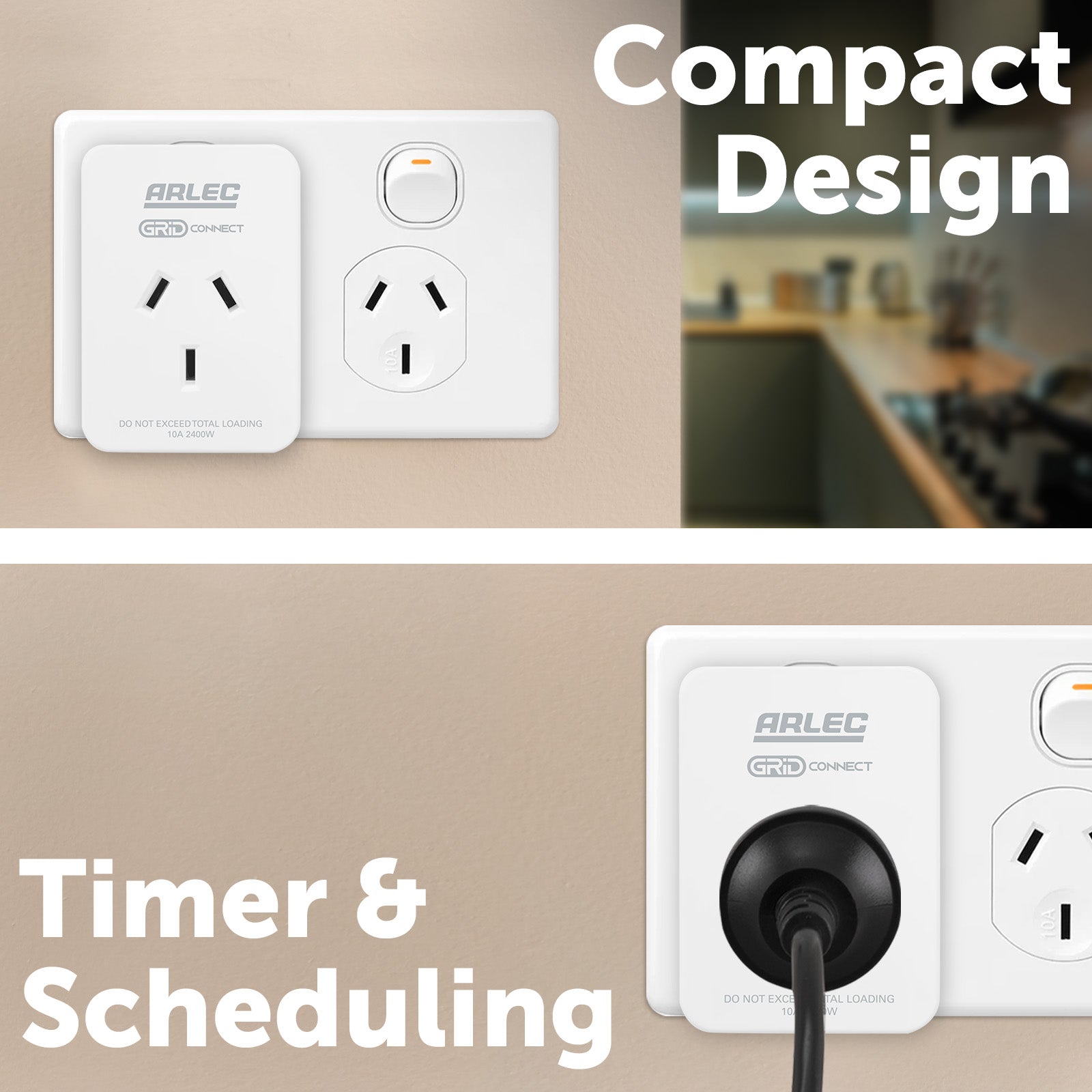 Arlec Grid Connect Smart Socket with Energy Meter 4 Pack for smart home control