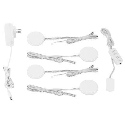 Smart RGBW LED puck lights 4 pack – Arlec Wi-Fi colour changing under shelf lighting Grid Connect