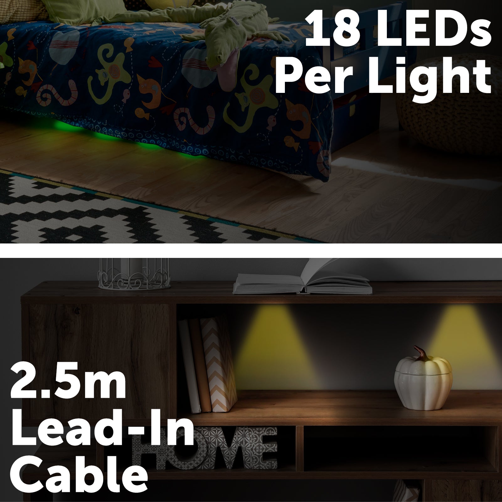 Smart RGBW LED puck lights 4 pack – Arlec Wi-Fi colour changing under shelf lighting Grid Connect